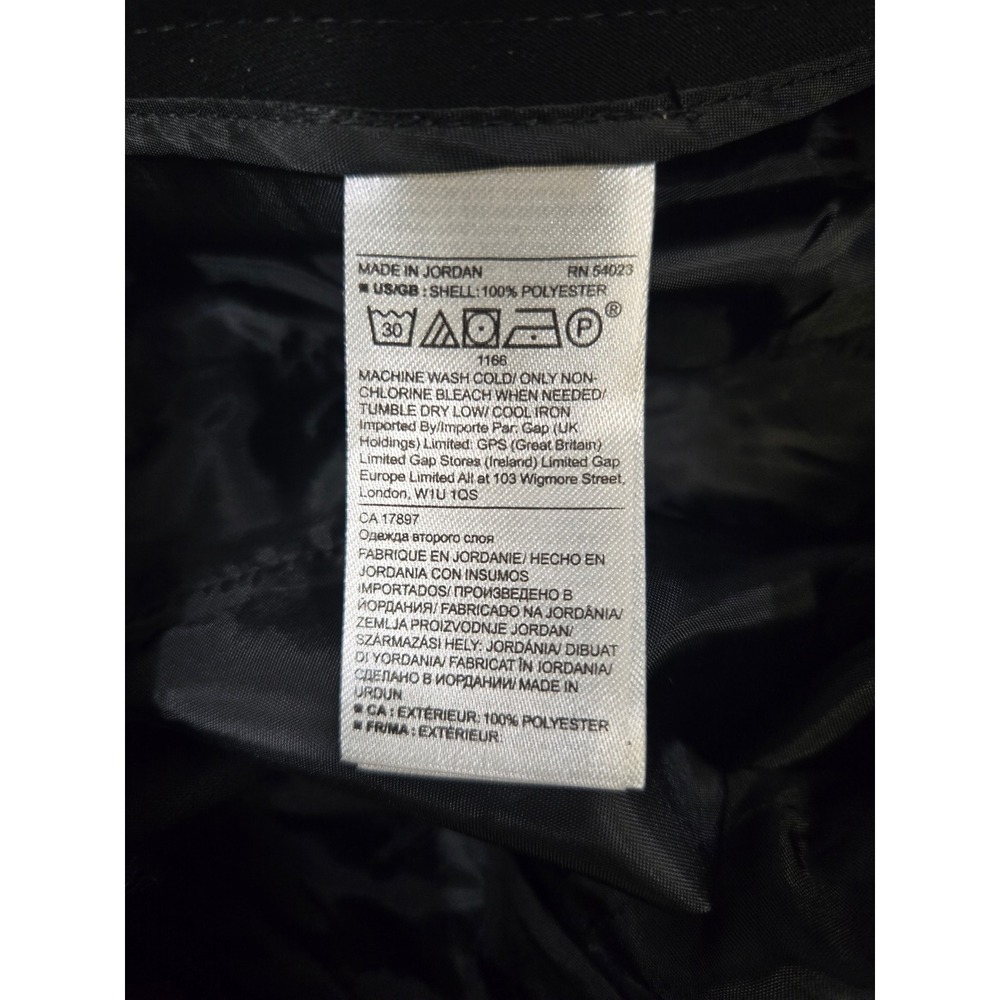 Banana Republic Black Wide Leg Cropped Professional Trouser Pants Size 8 - Picture 7 of 7